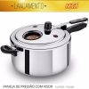 Panela de Pressão com Visor 6,0 litros Polida