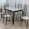 Mesa 6 Cadeiras Bahia Tampo de Vidro Temperado off