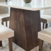 Mesa Servilha 120×90 Chocolate Vidro off 4 Cadeiras Sued Bege - Image 3
