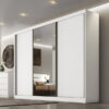 Guarda Roupa Sollo Casal c/1 Espelho 3P 8Gav 2,73m MDF - Novo Horizonte