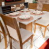 Mesa de Jantar Napoli Tampo de Vidro Off 4 Cadeiras Havaí - Image 4