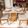 Mesa de Jantar Napoli Tampo de Vidro Off 4 Cadeiras Havaí - Image 11