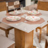 Mesa de Jantar Napoli Tampo de Vidro Off 4 Cadeiras Havaí - Image 7