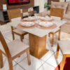 Mesa de Jantar Napoli Tampo de Vidro Off 4 Cadeiras Havaí - Image 8