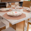 Mesa de Jantar Napoli Tampo de Vidro Off 4 Cadeiras Havaí - Image 9
