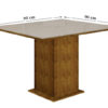 Mesa de Jantar Napoli Tampo de Vidro Off 4 Cadeiras Havaí - Image 3