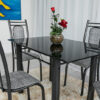 Mesa de Jantar Paris 4 Cadeiras Martelado e Tampo de pedra 120×75 - Image 4