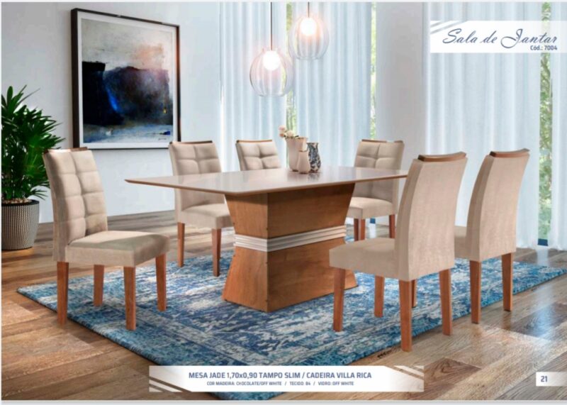 Mesa Jade 1,20x0,90M 4 Cadeiras Villa Rica - Image 3