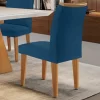 Mesa Luna 180×90 Imbuia Vidro Off 6 Cadeiras Lunara - Image 4