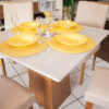 Mesa Luna Imbuia Tampo MDF e Vidro Off 120×80 com 4 Cadeiras Lunara Bege 07 - Image 4
