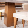 Mesa Luna Imbuia Tampo MDF e Vidro Off 120×80 com 4 Cadeiras Lunara Bege 07 - Image 3