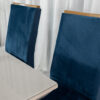 Mesa Jantar Luna MDF e Vidro Off 1,20×0,80 4 Cadeiras Lunara Veludo Azul - Image 4