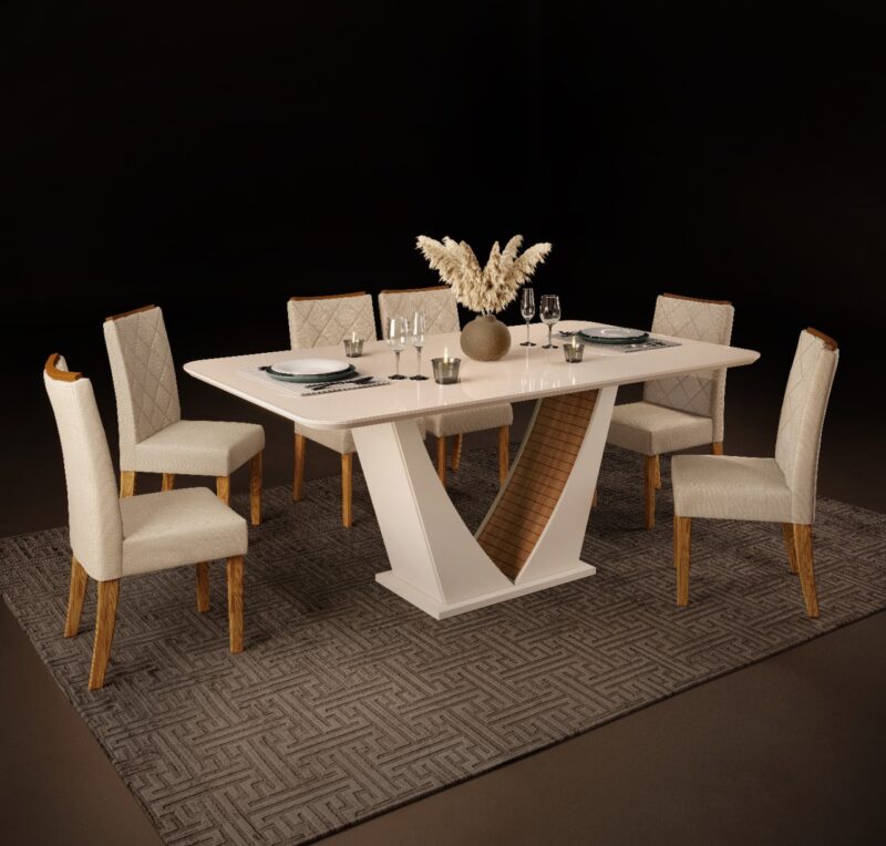 Mesa Dalila 1,70m Tampo MDF Vdr DJ Moveis