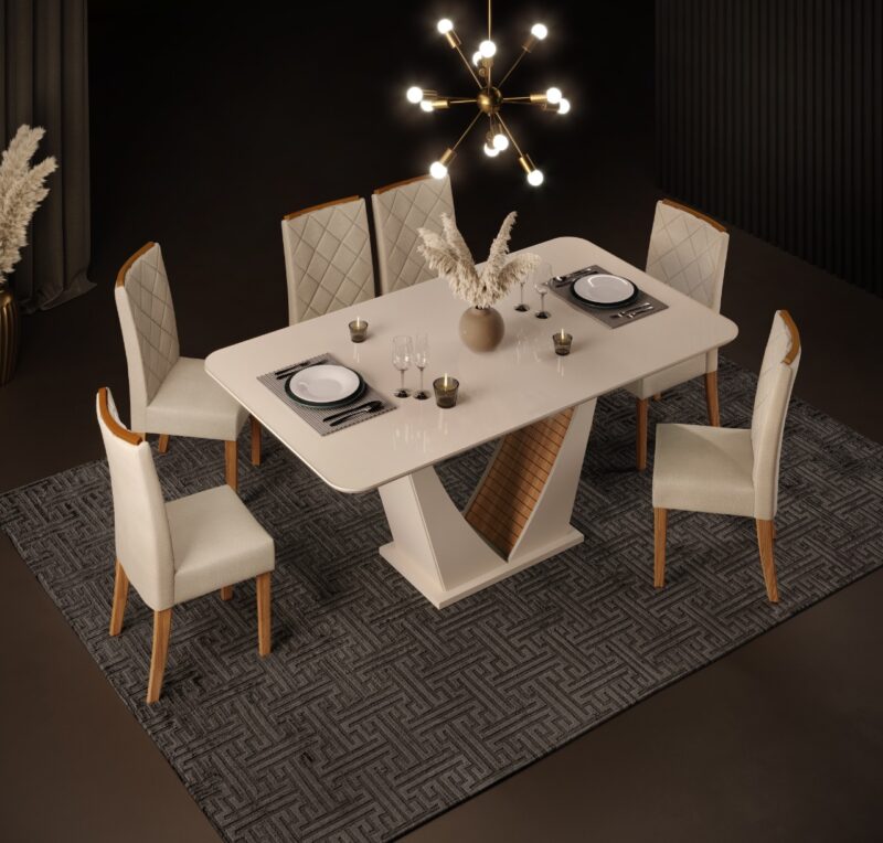 Mesa Dalila 1,70m Tampo MDF Vdr DJ Moveis - Image 2