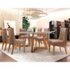 Mesa Dafne 1,80m Tp MDF Imbuia/OffWhite - Rufato