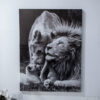Quadro Leões com Filhote 90 x 120