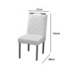 Mesa Natalle Tampo Off 100×100 c/4 Cadeiras Crystal - Image 2