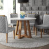 Mesa Natalle Tampo Off 100×100 c/4 Cadeiras Crystal - Image 5