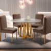 Mesa Natalle Tampo Off 100×100 c/4 Cadeiras Crystal - Image 4