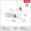 Rack R506 1,50M 1P - Pradel Móveis - Image 3