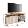 Rack Bancada Briz 1,36M TV até 50″ - HB Móveis - Image 2