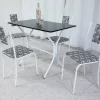 Mesa Marica Tmp MDP 98x58 4Cds Cinza/Branco - Teixeira
