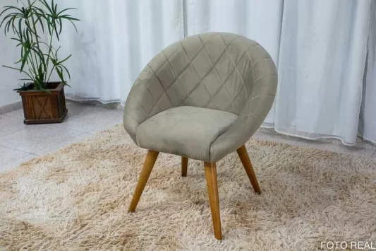 Poltrona Decorativa Emília Veludo - DTH