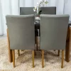Mesa Jantar Londrina Imbuia Tampo Grafite 120×80 4 Cadeiras Veludo Grafite - Rufato - Image 3