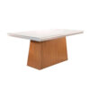 Mesa Jantar Luna Tampo MDF Vidro 1,20M - Rufato