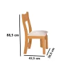 Mesa de Jantar Flipp/Slim Tampo Redondo Off White 90×90 c/4 Cadeiras Brisa Assento Pastel - Viero - Image 2