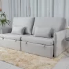 Sofá Retrátil e Reclinável Milano Luxo 2,00M Cinza - Image 2