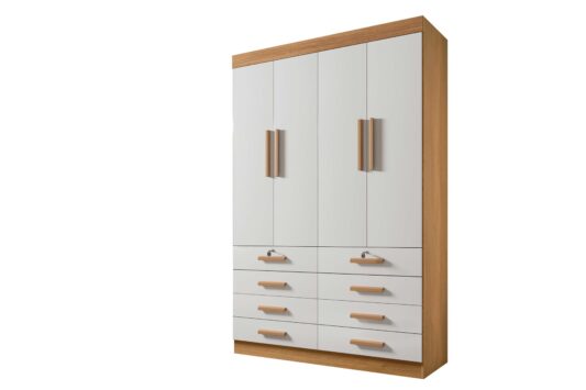 Roupeiro Mônaco 4 Portas 8 Gavetas 1,60M - D’ Doro