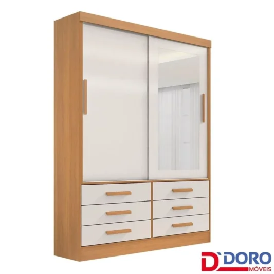 Roupeiro Meridian Plus 2P 6Gav 1,35M - D´ Doro