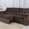 Sofá Retrátil Reclinável Grécia 2,70M Veludo