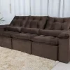 Sofá Retrátil Reclinável Grécia 2,70M Veludo - Image 14