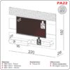Painel Suspenso 2 Nichos PA22 2,20M - Dalla Costa - Image 2