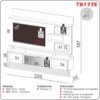 Painel Home TB177E 1P Basculante c/Espelho e Led 2,20M - Dalla Costa - Image 4