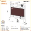 Painel Suspenso Ripado c/2 Portas Basculantes TB180L 1,78M - Pradel Móveis - Image 6