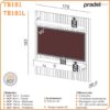 Painel Suspenso Ripado c/2Gav TB181L 1,78M - Pradel Móveis - Image 6
