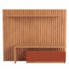 Painel Ripado c/Rack 2 Portas Basculantes TB183L 2,23M - Pradel Móveis - Image 2