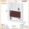 Painel Suspenso Ripado c/2Gav TB187L 2,23M – Pradel Móveis - Image 4