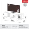 Rack Balcão 2P Correr 1,80M TB220 - Dalla Costa - Image 3