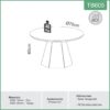 Mesa de Centro Base Hexagonal TB605 70x40 - Dalla Costa - Image 4