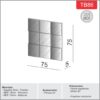 Painel Decorativo 3D Quadriculado Espelhado TB86 - Dalla Costa - Image 4