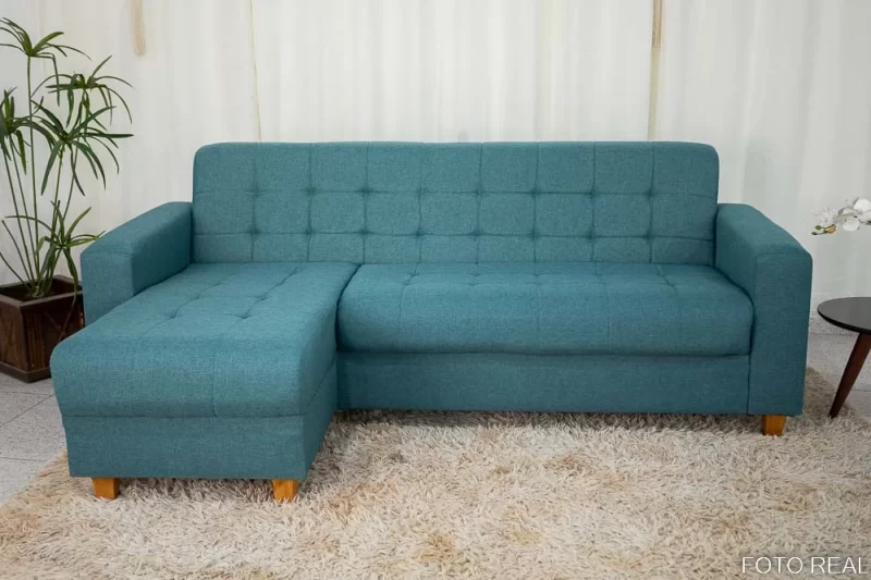 Sofá 3 Lug c/Chaise Colorado Verde Tiffany 2,10M - Image 6