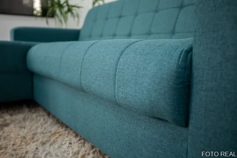 Sofá 3 Lug c/Chaise Colorado Verde Tiffany 2,10M - Image 9