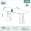 Mesa de Jantar Pé Ripado TM69 - Dalla Costa - Image 4
