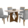 Mesa Jantar Madri 0,90x0,90 c/4 Cadeiras Las Vegas Tec Veludo - Minasplac - Image 5