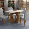 Mesa Jantar Madri 0,90x0,90 c/4 Cadeiras Las Vegas Tec Veludo - Minasplac - Image 6