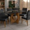 Mesa Jantar Madri 0,90x0,90 c/4 Cadeiras Las Vegas Tec Veludo - Minasplac - Image 7